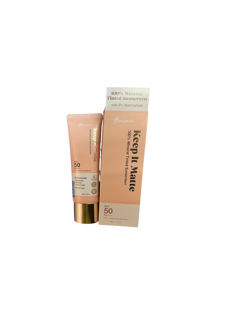 Barefaced keep it matte tinted sunscreen 50g